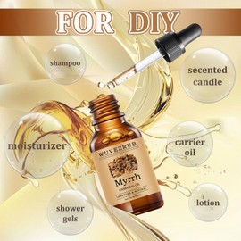 Wuvezrub Myrrh Essential Oils 60ML, Pure Myrrh Essential Oil for Aromatherapy Diffuser - 2 Fl Oz