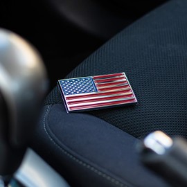 USA Flag 3D Sticker Emblem – (2.75" x 1.5") - United States of America Decal Badge for Cars, Trucks, SUVs, and All Flat Surfaces