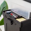 IRIS USA Portable Letter Size File Box with Built-In Organizer