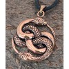 Kiss of Leather Snake Pendant Bronze No.135, Bronze, No Gemstone