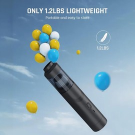 SEPSUMMER Upgrade Slim V8 Mate Cordless Car Vacuum, 19000PA High Power Handheld Car Vacuum Cleaner, Cordless Car Vacuum, 2 Speeds, 30 Mins Runtime, 150ml Dust Cup, for Car, Home, Office (White)