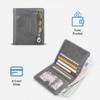 Contacts Genuine Leather Small Wallet for Women RFID Blocking Card