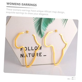 LIFKOME Exaggerated African Map Earrings for Women Unique Statement Jewelry Fashionable and Versatile Ear Studs for Parties Weddings and Special Occasions Durable and Allergy Design
