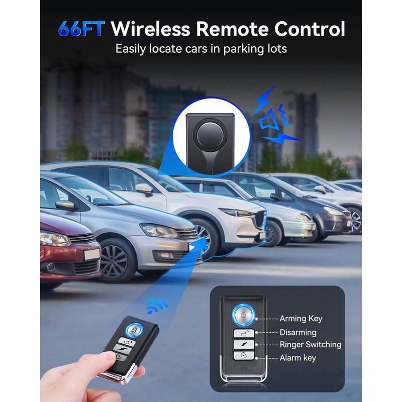108dB Car Alarm System, Car Anti-Theft Vibration Sensor Alarm &