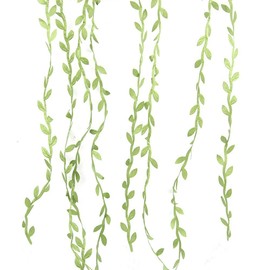 Hecaty Green Leaf Trim Ribbon,22 Yards Olive Greenery Lace Ribbon for DIY Craft Gift Wrapping Baby Shower Party Wedding Home Decoration(22 Yards)