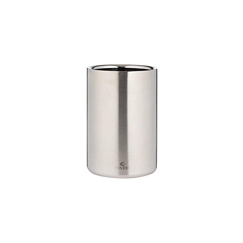 Viners Barware Wine Cooler Double Wall Silver 1.3L, Stainless Steel