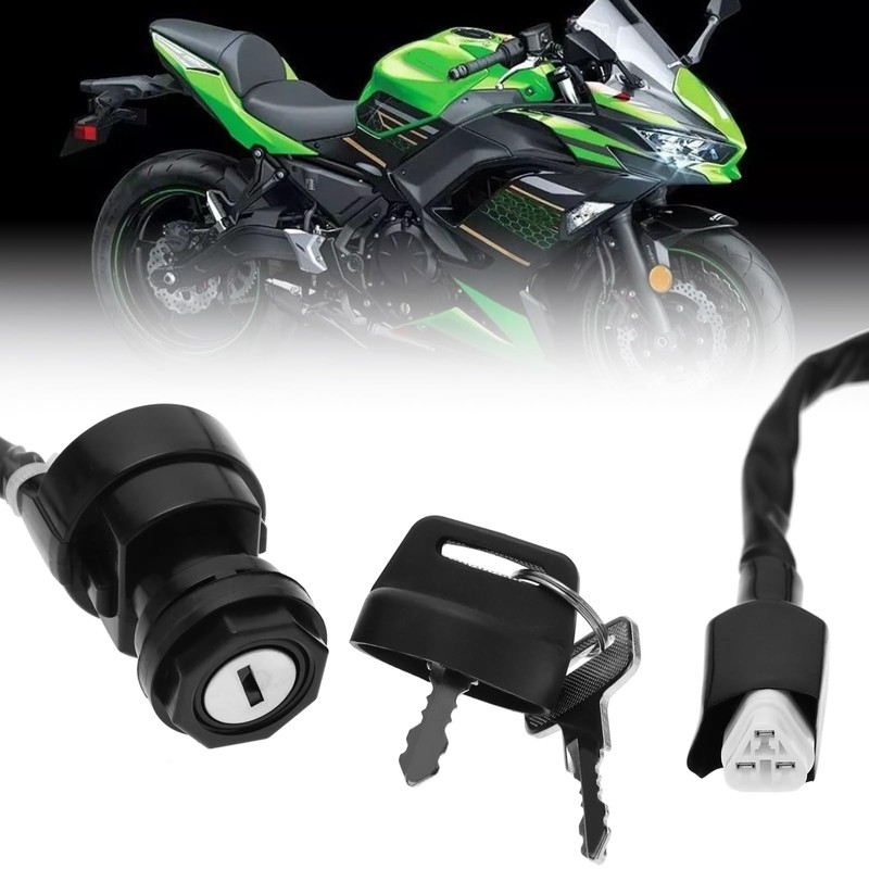 EMSea Motorcycle Ignition Key Set Ignition Switch Keys Compatible with