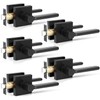 RAZCC Passage Door Handles, 5 Pack Square Black Interior Door