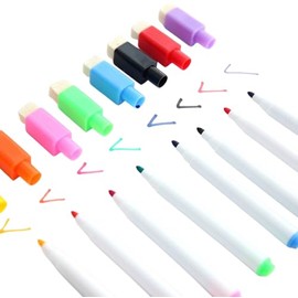 Dry Erase Marker Pen Color Colorful Colored Magnetic Eraser Cap Erasable Drawing Fine Point Set of 8 Whiteboard Eraser Magnet Set of 2 Whiteboard-Marker (Single Dry Erase Marker Pen)
