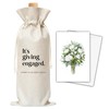 Engagement Gifts Wine Bag & Card, Mr and Mrs Wedding