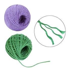 Pack of 12 Natural String, Colourful Jute Fibre Cord, Natural Jute Rope Cord Set, Craft Cord, Used for Hanging Photos, Gifts, DIY Craft Decorations (12 Colours)