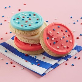 Cheryl's Cookies® Cookie Gift Baskets, Patriotic Gift Box w/ 12 Buttercream Frosted Individually Wrapped Sugar Cookies, Red White & Blue,Fresh Delivery, Party Favor for 4th of July, Memorial Day