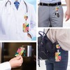 2 Pack Colorful Checkered ID Badge Holder with Clip Badge