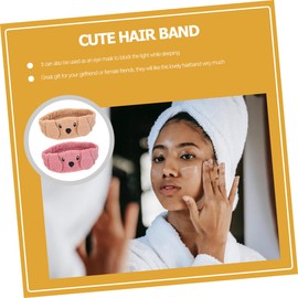 Mikinona 2pcs Adorable Puppy Hairband Face Washing Headband for Women Girls Makeup Random Color