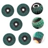TEHAUX 5pcs Angle Sanding Wheel Cleaning Impeller Clip Green Scouring