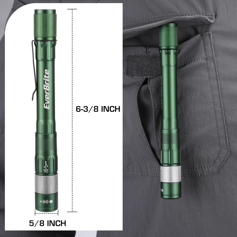 EverBrite Pen Light, Rechargeable Pen Flashlights, 300 Lumens Zoomable LED