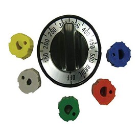 Supco RK101 Electric Range Thermostat Universal Knob Kit - 1 Knob, 5 Inserts & Oven Overlays
