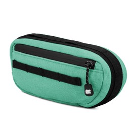 Oso Supply Co Waxed Canvas Frame Bag – Waterproof Zippers, Dual Storage Compartments, Adjustable Straps – Fits All Frame Sizes, Perfect for Cycling, Commuting, and Adventure Rides (Turquoise)