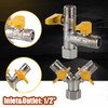 Garden Hose Splitter 2 Way, Heavy Duty Solid Brass Hose