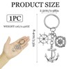Dumhuts Nautical Keyring Set - Anchor, Compass and Steering Wheel