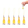 WRITWAA 5Pcs Screaming Chicken Keychain, Mini Funny Yellow Squeaking Chicken