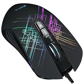 Xtrike Me GM-510 - Optical Gaming Mouse, Wired with 7 Buttons and Backlight, 800 to 6400 DPI, Black