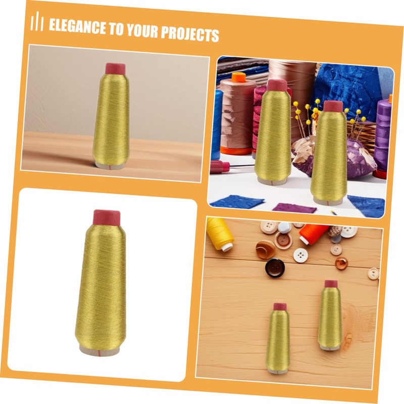 TEHAUX 2rolls Metallic Embroidery Thread for Sewing and Crafting Floss