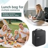 DAWAN freezable Insulated lunch bag,Built in detachable ice pack, Black,