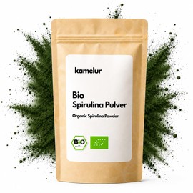 Kamelur Organic Spirulina Powder Green 1 kg - Organic Algae Gently Dried & Finely Ground - Algae Powder Spirulina from Controlled Organic Cultivation