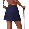PINSPARK Women's Tennis Skirt Wide Elastic Waistband Tummy Control Golf