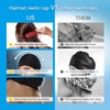 Lynllsh PU Fabric Swim Cap for Long Hair, Women &