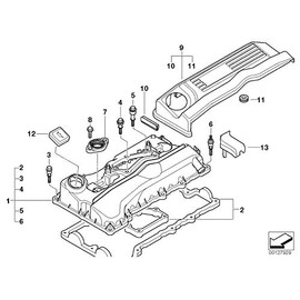 Valve Cover Gasket Set, Engine Valve Cover Cylinder Head Cover Gasket Set Rubber Valve Cover Gasket Bolt Seal Set for E87 120i E46 318i E90 320i X3 N46