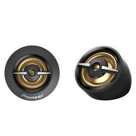 PIONEER TS-A301TW, 20mm Dome Component Tweeter Car Speaker, Accurate Upper Range, Clear Sound Quality, Easy Installation, Full Gold Color, Pair with Mid-Range Driver and Subwoofer for Complete Sound