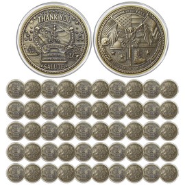 CHURYUML 50Pcs Military Challenge Coins Bulk Veterans Day Gifts Thank You Those Who Serve Honor Coin Military Gifts for Men Women Army Soldiers Thank You for Your Service