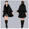 Cashmere Pashmina Group Poncho-Fur-Coat-Cape-Faux Fur-Ruana-blanket-Caplet-Wrap-Shrug-Sweater-dress shawl (Ebony Wool blend cape