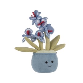 Apricot Lamb Plant Phalaenopsis Orchid Flower Plush Toys for Children, Soft Cute Cuddly Toy for Baby Girls and Boys, Fluffy Phalaenopsis Orchid Blue 28 cm