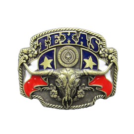 Schnalle123 Belt Buckle Western Texas 3D Look for Interchangeable Belt Buckle Buckle Model 88, silver