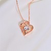 AXIOM Rose Gold Heart Pendant Necklace for Women, Girlfriend, Wife,