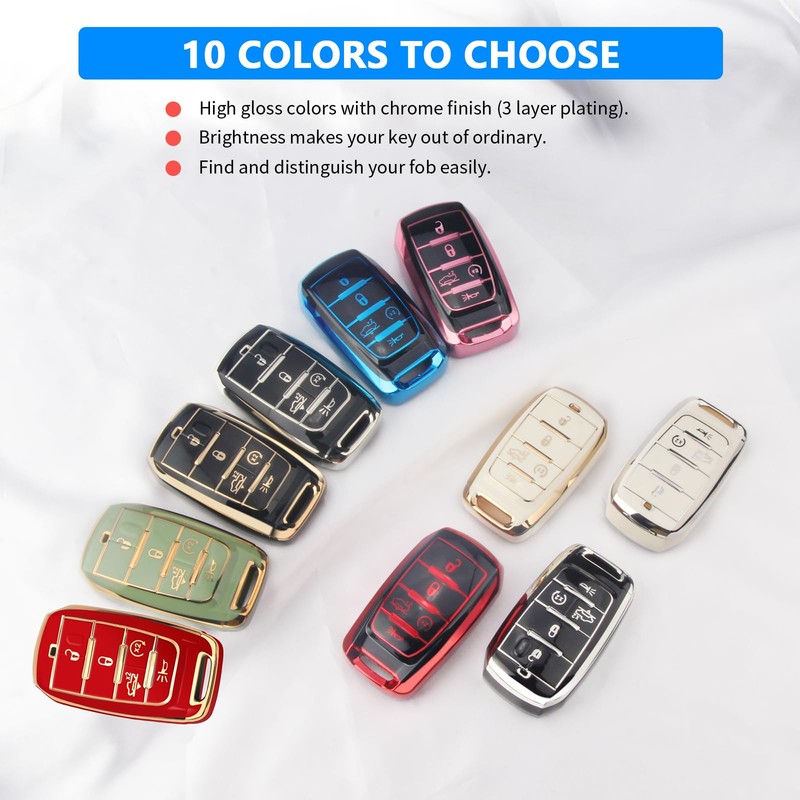 QBUC for Dodge Key Fob Cover, Fits for Dodge RAM