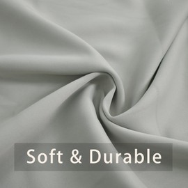 UPOPO Light Grey Room Darkening Curtains 54 inches Long Window Curtain Panels Living Room Kitchen Grommet Top Thermal Insulated Drapes Bedroom Bathroom Basement 2 Panels 52"x54"