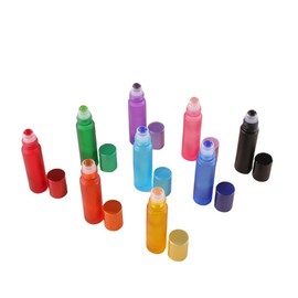 YORROR 6 Pack Essential Oil Roller Bottles,10ml Purple Frosted Glass Bottle with Glass Crystal Roller Balls and Aluminum Caps Refillable Massage Roller Bottles Perfume Bottles for Travel