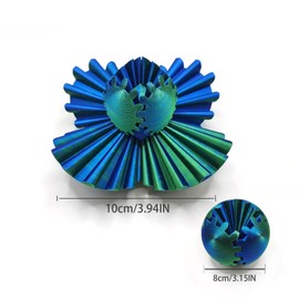 Izaequieo 3D Printed Gear Ball 3D Printed Toys Perfect for Stress and Anxiety Relaxin Desk Toy (Blue&Green)