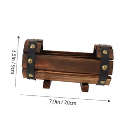 BESPORTBLE Solid Wood Flower Pot Holder Carbonized Preservative for Balcony Outdoor Use