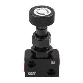 Brake Distributor Duokon Aluminium Brake Limitation Valve Universal Automotive Brake Shut-off Valve Pressure Regulator (Black)