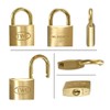 Wake Sangyo TWE VA-035 Identical Key Cylinder Lock, Padlock, 1.6