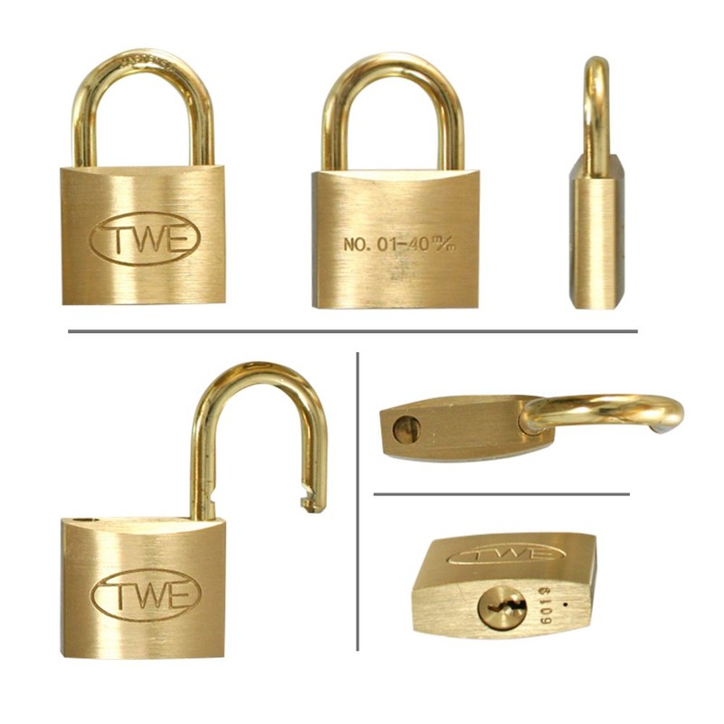Wake Sangyo TWE VA-035 Identical Key Cylinder Lock, Padlock, 1.6