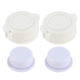 FECTOP 4569 Pool Drain Plug Cap, 1/3 inch Exhaust Valve Cap & Plug Replacement for Intex 10043 & 10044 Pools Valve Cap and Plug Air Drain Plug Cap Seal for Pools (4 Pcs)