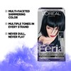 L'Oréal Paris Feria Multi-Faceted Shimmering Permanent Hair Color, 21 Bright Black Cooler, with Aromatic Shimmer Serum, Gentle, Deep Conditioning Hair Color for Women, 1 EA
