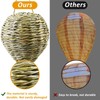 2 Pack Woven Reed Crochet Wasp Nest Decoy, Faux Hanging