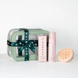 Hair Gain Scalp Foam, Scalp Massager, Hair Mask and Cosmetic Bag - Bundle of 4